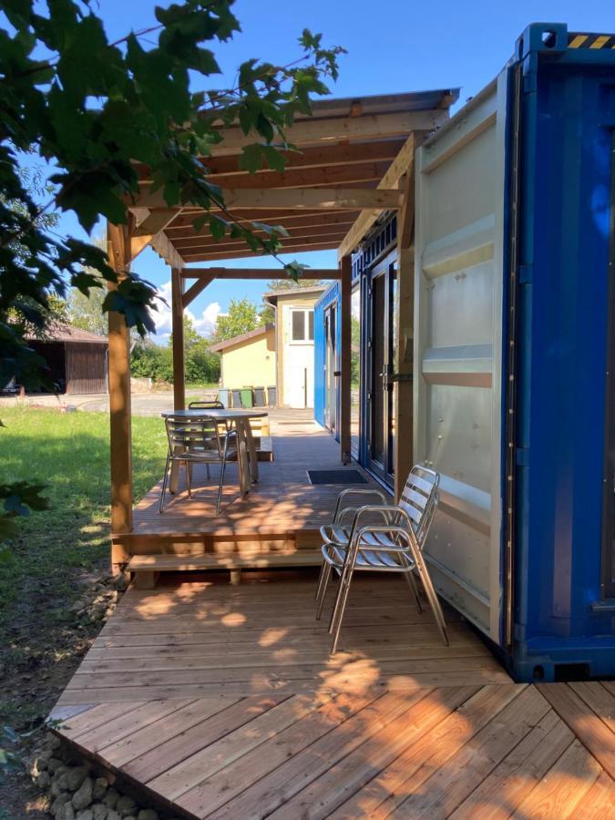 Tiny House Im Seecontainer Mit Parkplatz, Glasfaser, Netflix, Veranda Und Gehobener Ausstattung コーブルク エクステリア 写真